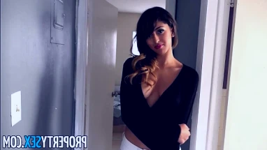 Super hot Latina fucks landlord at rental showing