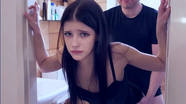 Tiny TIKTOK Babe Rough Fucked Before The Party